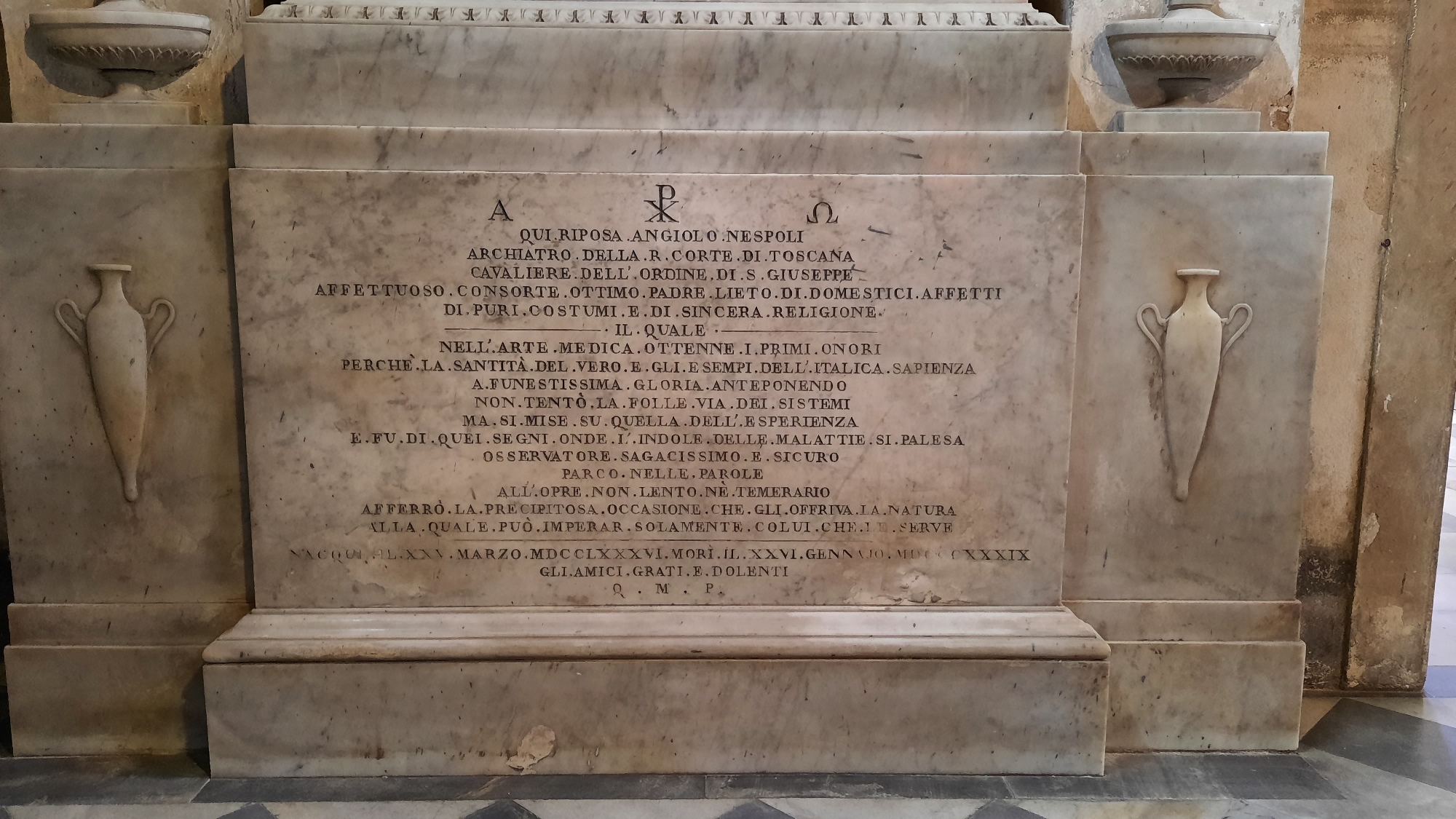 Angiolo Nespoli's tomb, Santissima Annunziata,  Florence - 05.jpg